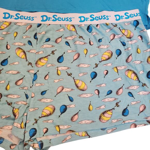 Dr Suess Oh The Places You'll Go Pjs 3 Piece Lounge Wear Set 2X 18W 20W - Picture 2 of 16